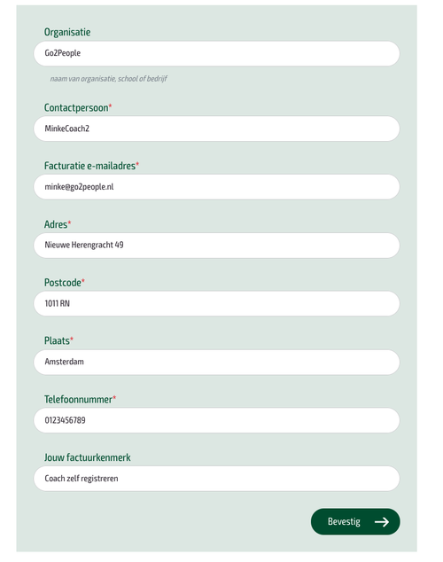 4. Bevestig dat de betaalgegevens kloppen